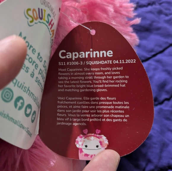 Valentine bigfoot with headband Squishmallow 12in - Picture 5 of 6